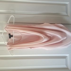Light pink tank with chiffon overlay. Very cute for work with a blazer or coat.